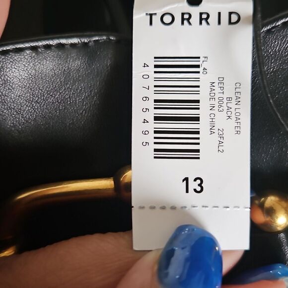 Torrid Women's Black Loafers with Gold Accent - Picture 6 of 16
